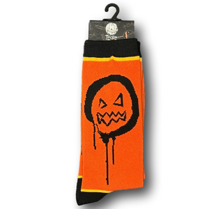 3/$18 Evil Jack-O-Lantern Halloween Funny Novelty Crew Socks - NWT